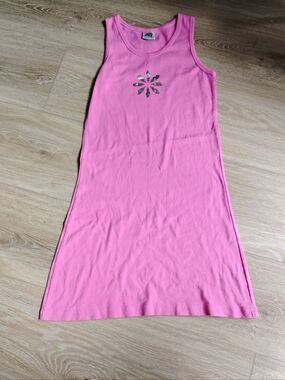 Vintage Y2K Must Pourelle Baby Pink Sleeveless sundress